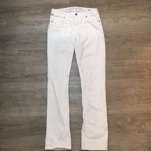 Citizen of Humanity White Ava Straight Leg Jeans